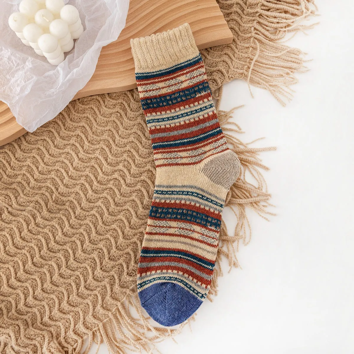 ( 5 PAIRS ) Owlkay Super Thick Wool Socks