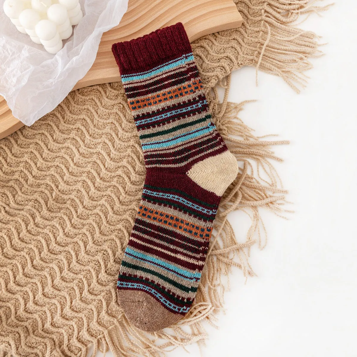 ( 5 PAIRS ) Owlkay Super Thick Wool Socks