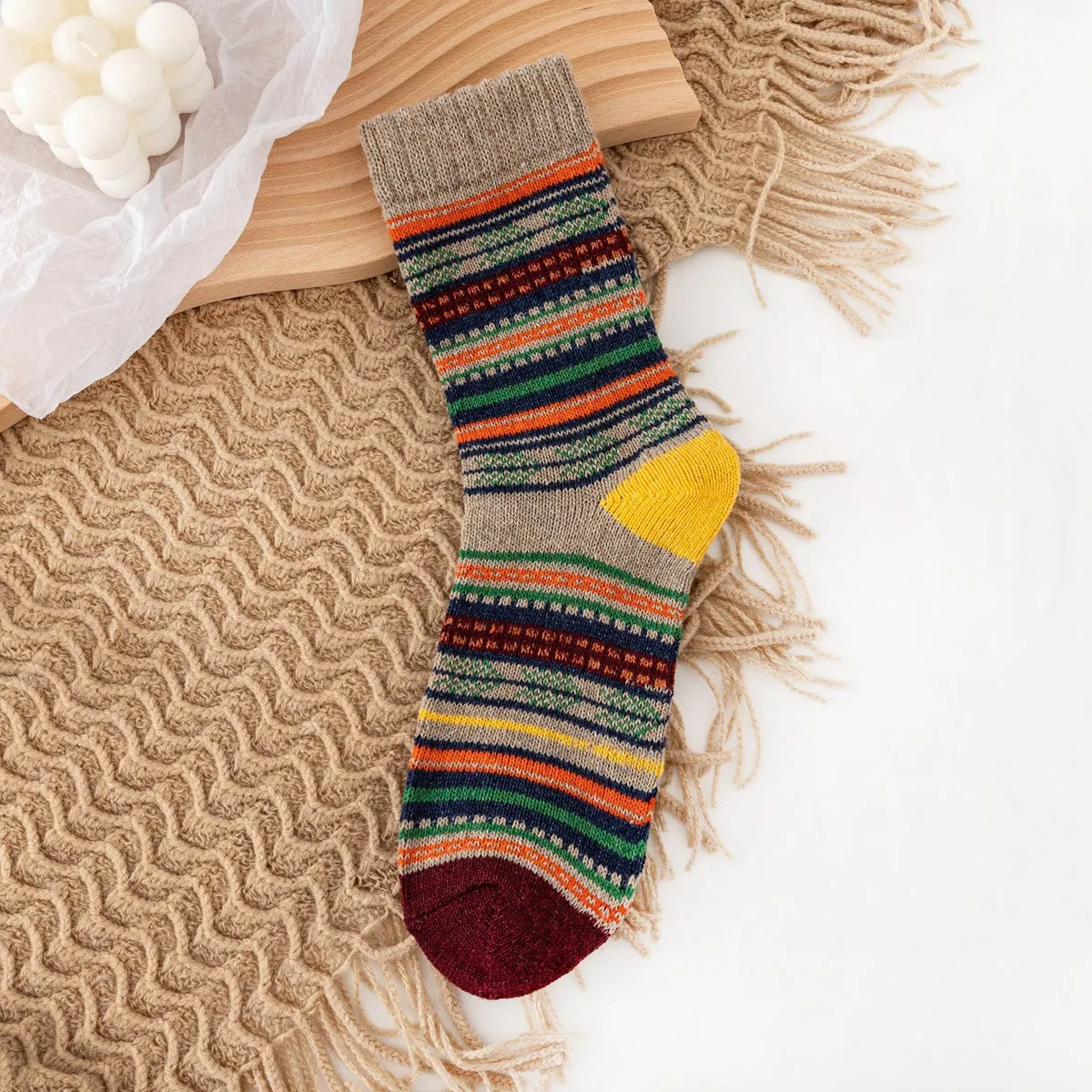 ( 5 PAIRS ) Owlkay Super Thick Wool Socks
