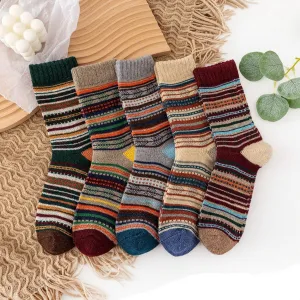 ( 5 PAIRS ) Owlkay Super Thick Wool Socks