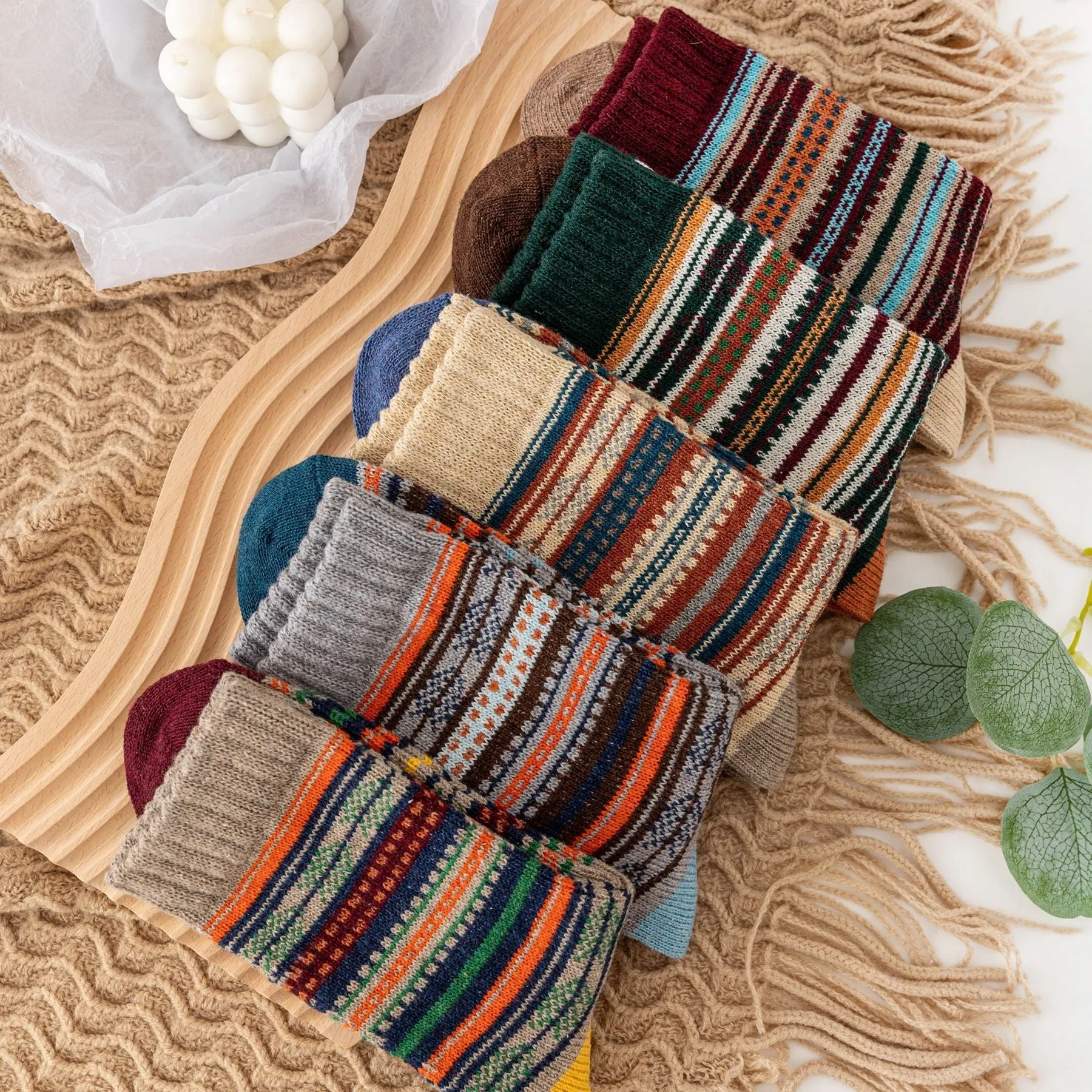 ( 5 PAIRS ) Owlkay Super Thick Wool Socks