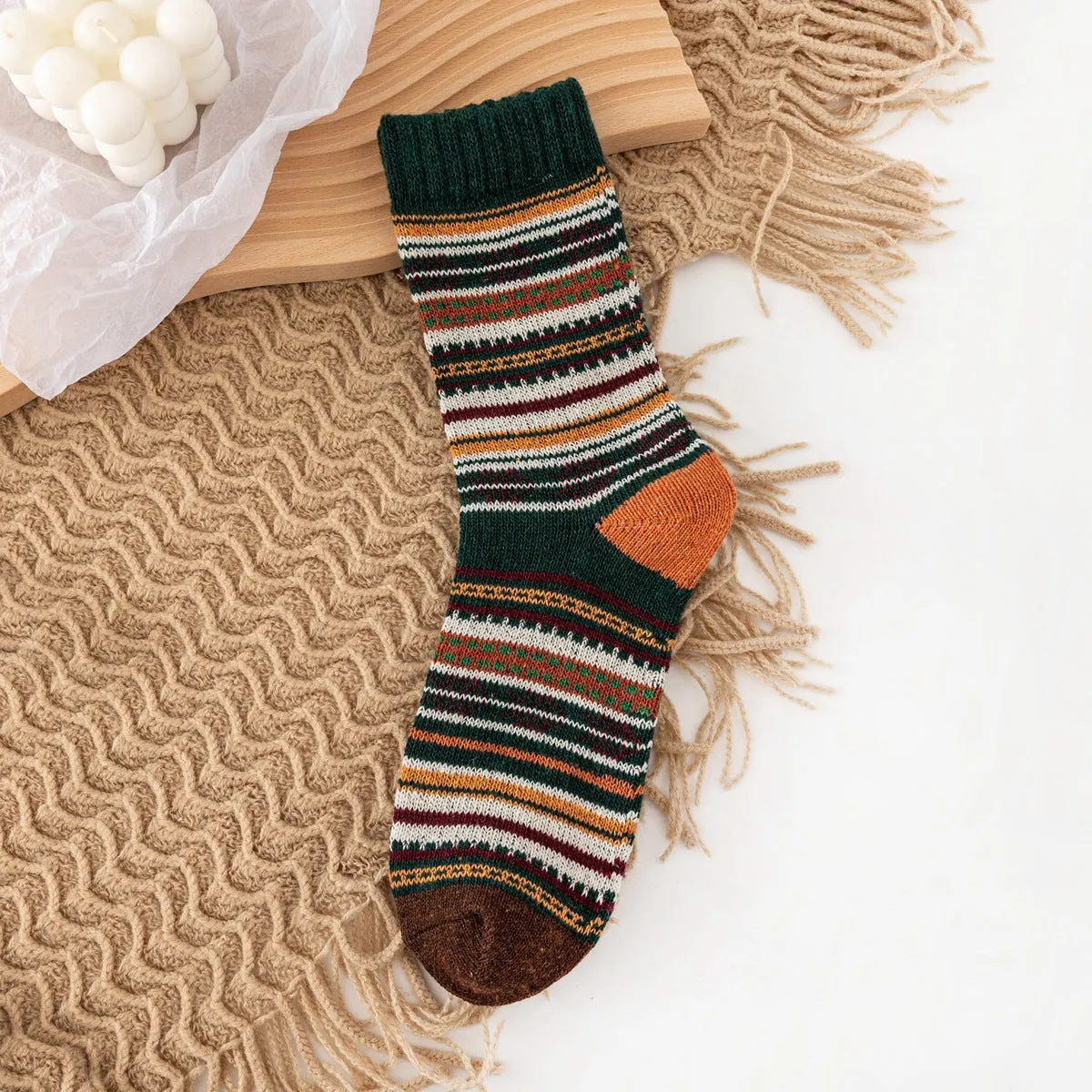 ( 5 PAIRS ) Owlkay Super Thick Wool Socks