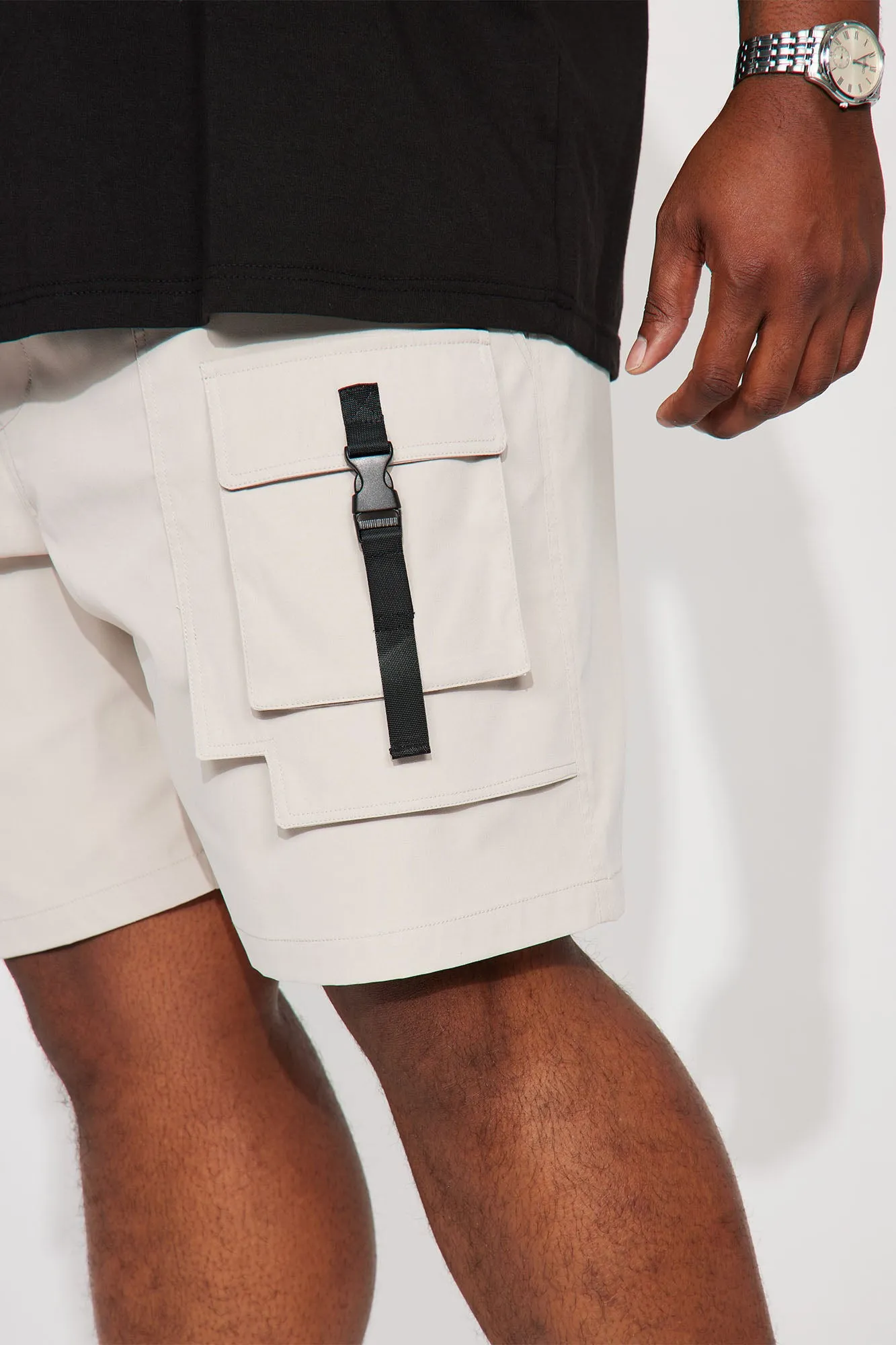 All Cap Utility Nylon Cargo Shorts - Grey