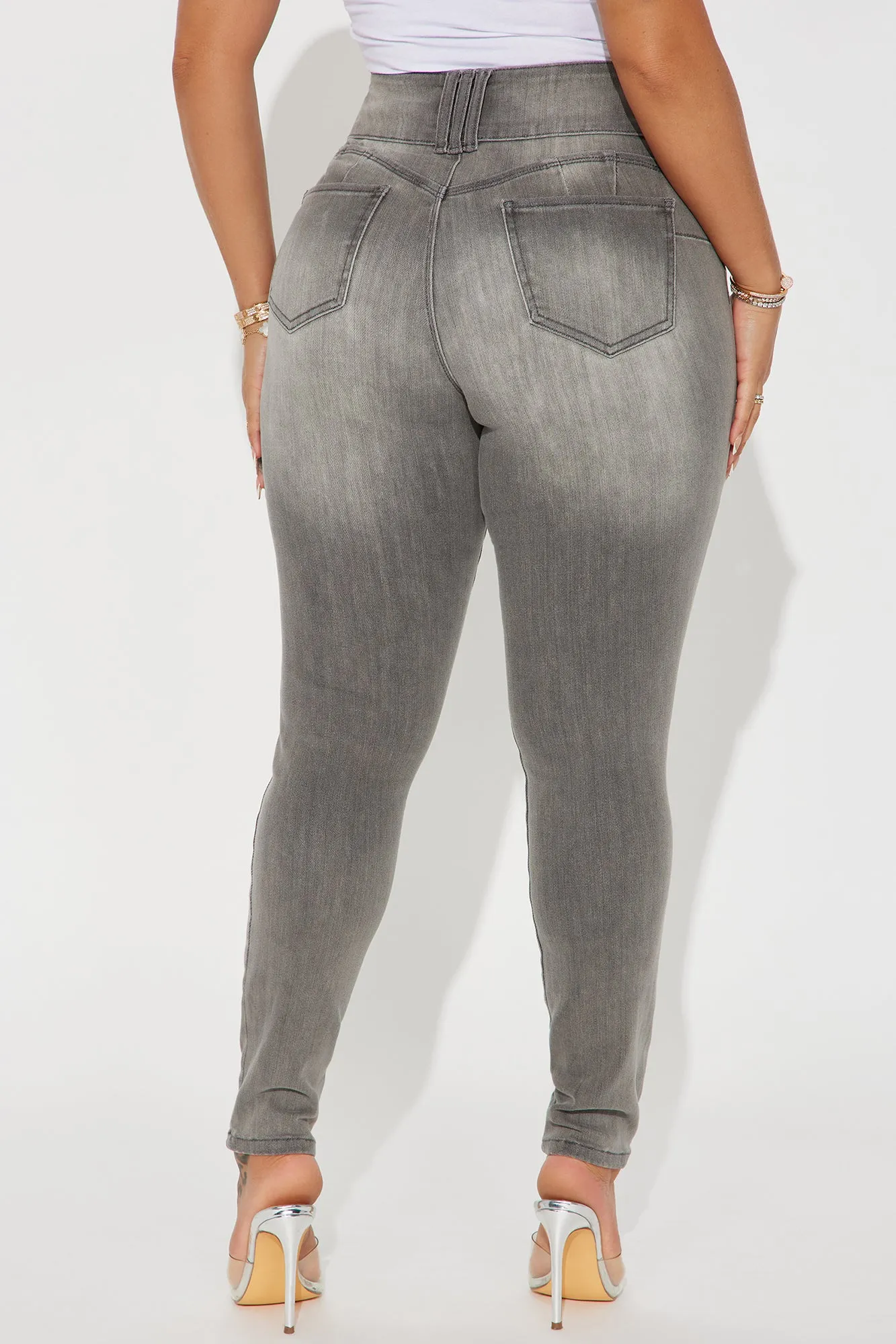 Always Irreplaceable Ripped Stretch Booty Lifting Jeans - Grey