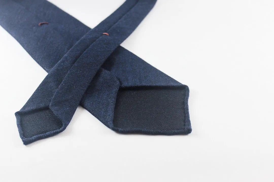 Blue Mélange Twill in Wool Silk