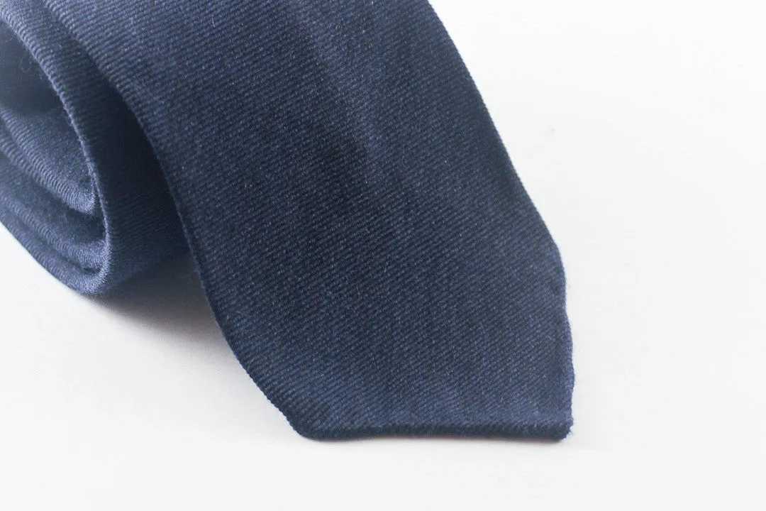 Blue Mélange Twill in Wool Silk