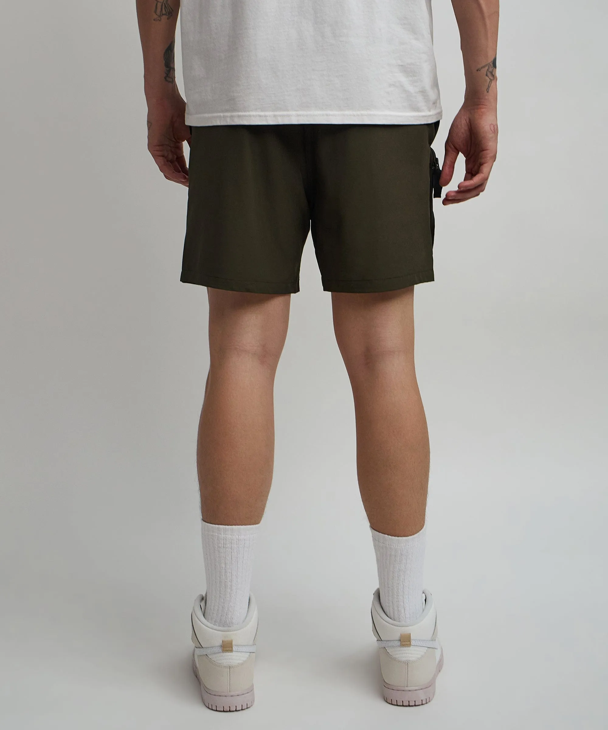Bridges Utility Cargo Stretch Tech Nylon Shorts - Green