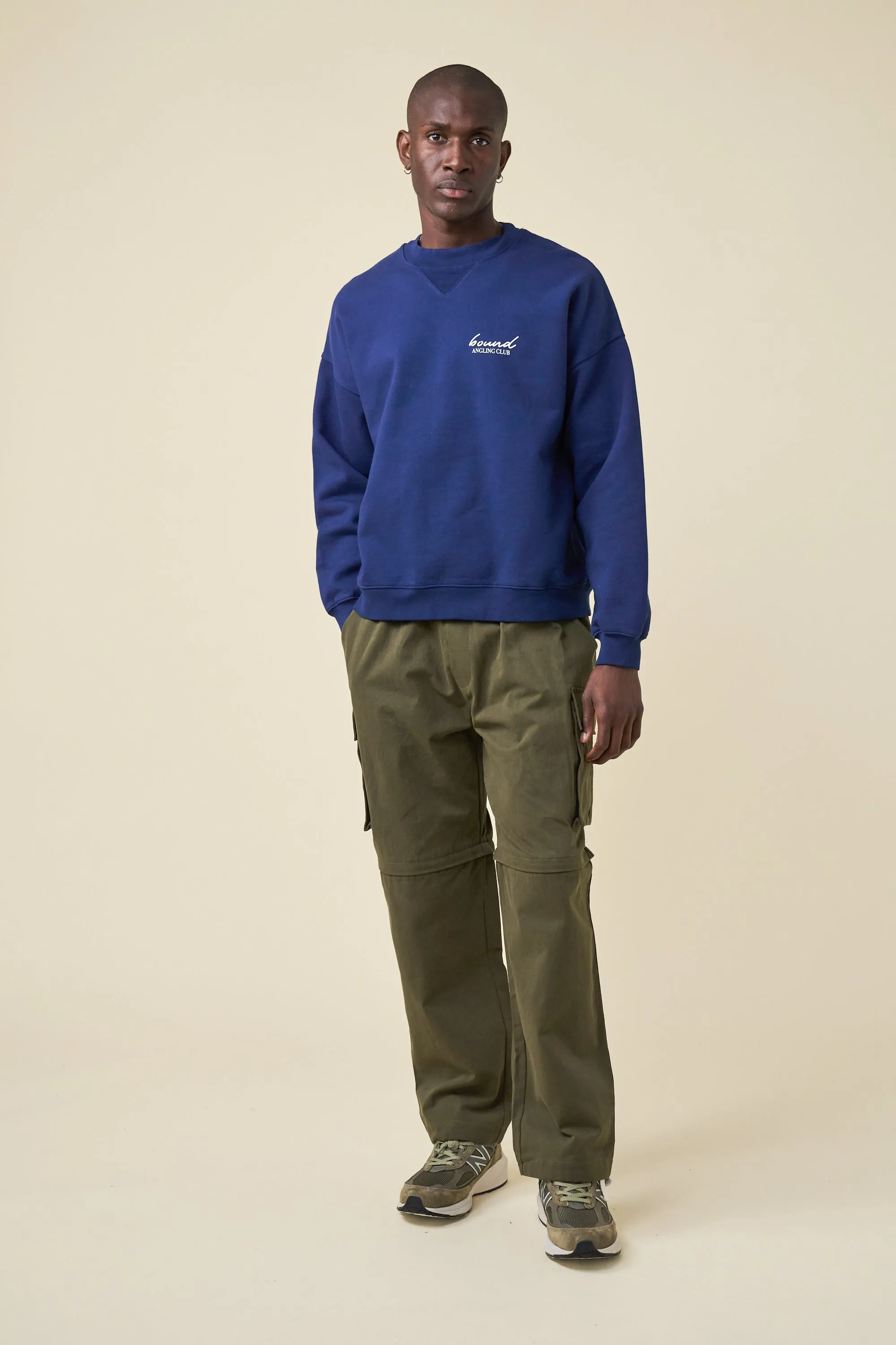 CANVAS CARGO TROUSER   SHORT ZIP OFFS - ARMY GREEN