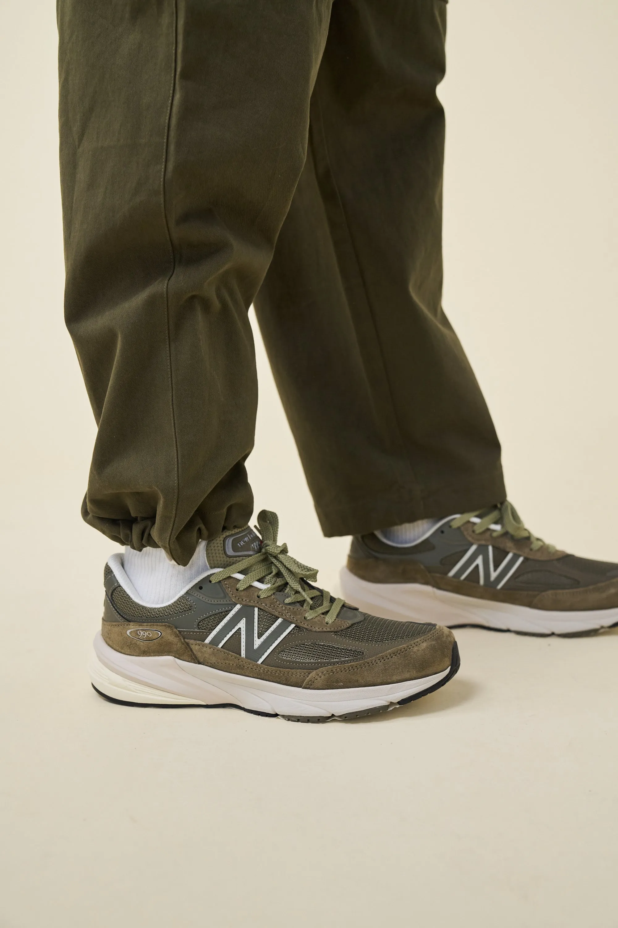 CANVAS CARGO TROUSER   SHORT ZIP OFFS - ARMY GREEN
