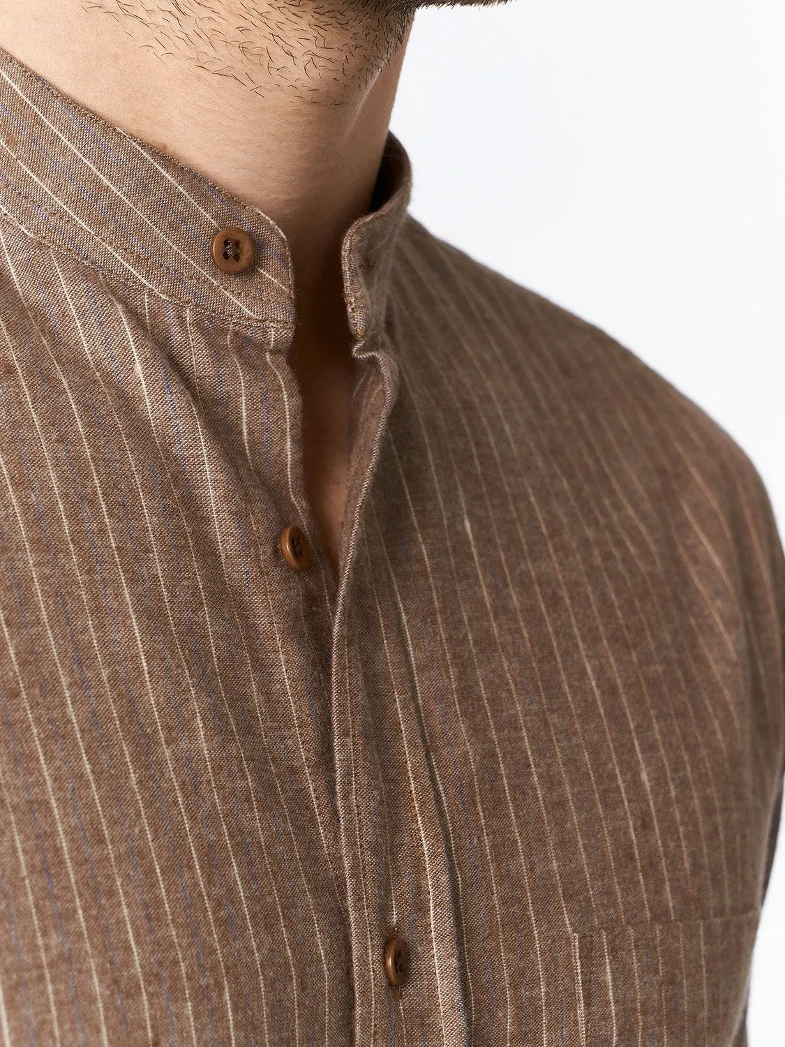 Casual Flannel Shirt Scurido Brown