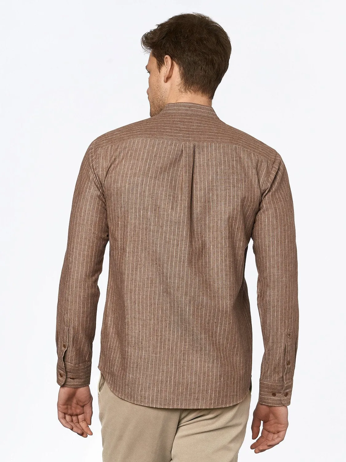 Casual Flannel Shirt Scurido Brown