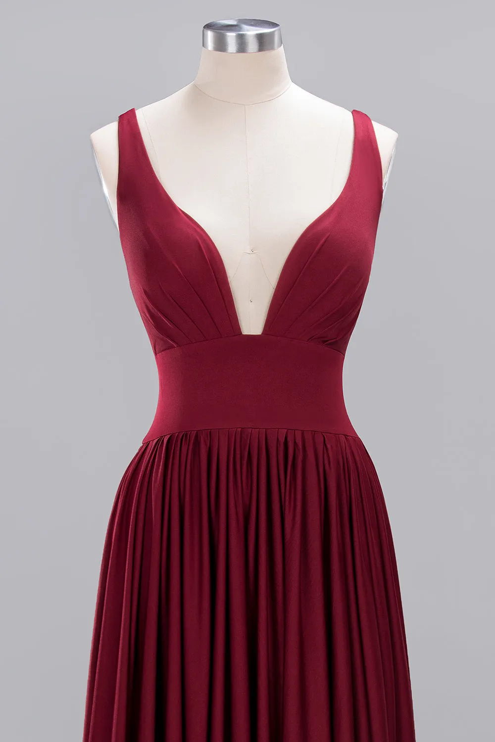 Champagne Burgundy Blue Bridesmaid Dresses Elastic Fabric Wedding Party Evening Cocktail Dress