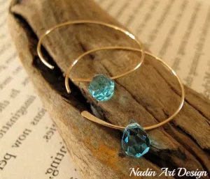Crystal Gold Hoop Earrings