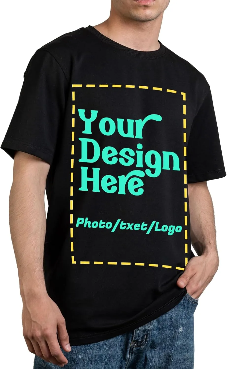 Custom T Shirts with Your Photo Made in USA Unisex Cotton T Shirt Customized Personalized T Shirts for Men and Women