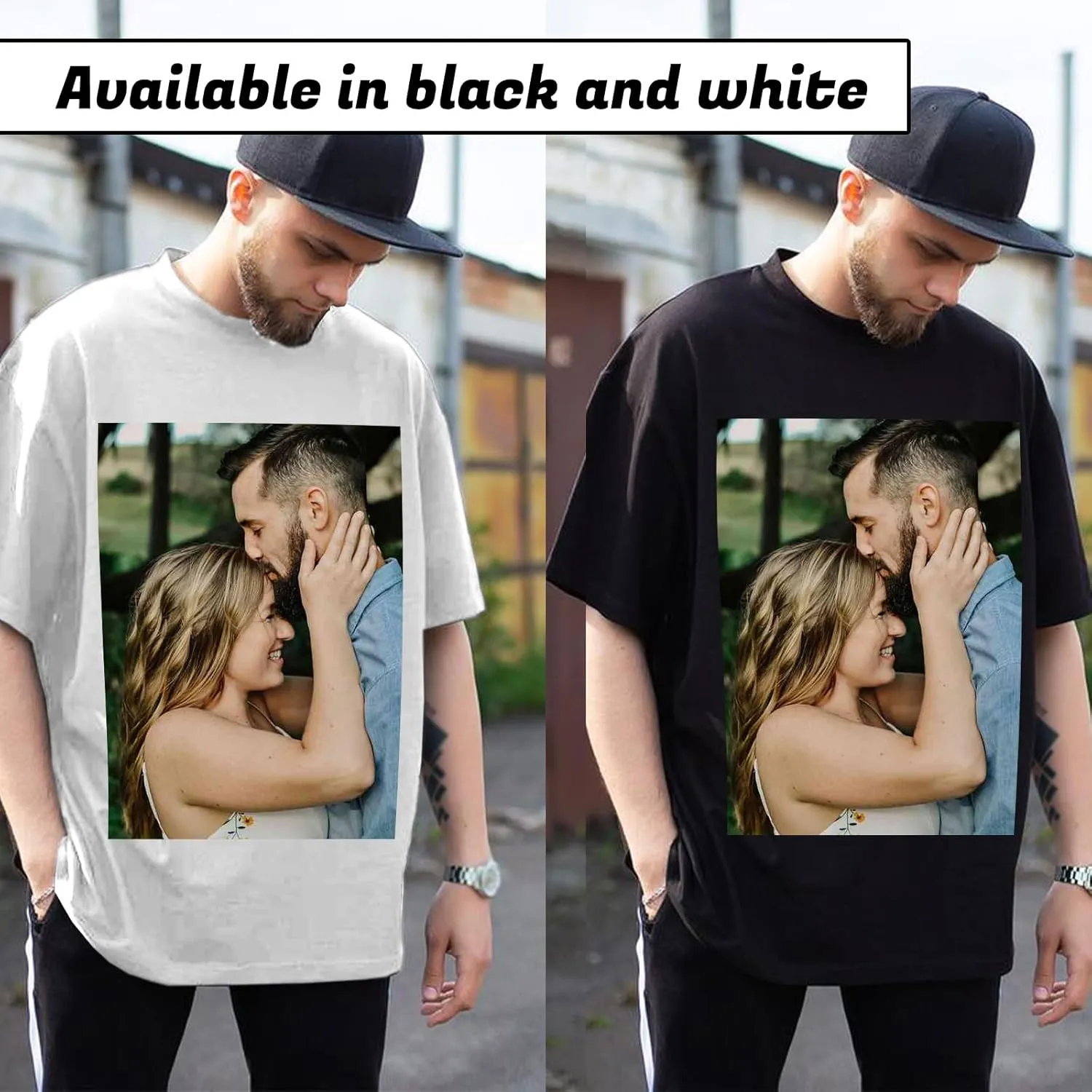 Custom T Shirts with Your Photo Made in USA Unisex Cotton T Shirt Customized Personalized T Shirts for Men and Women