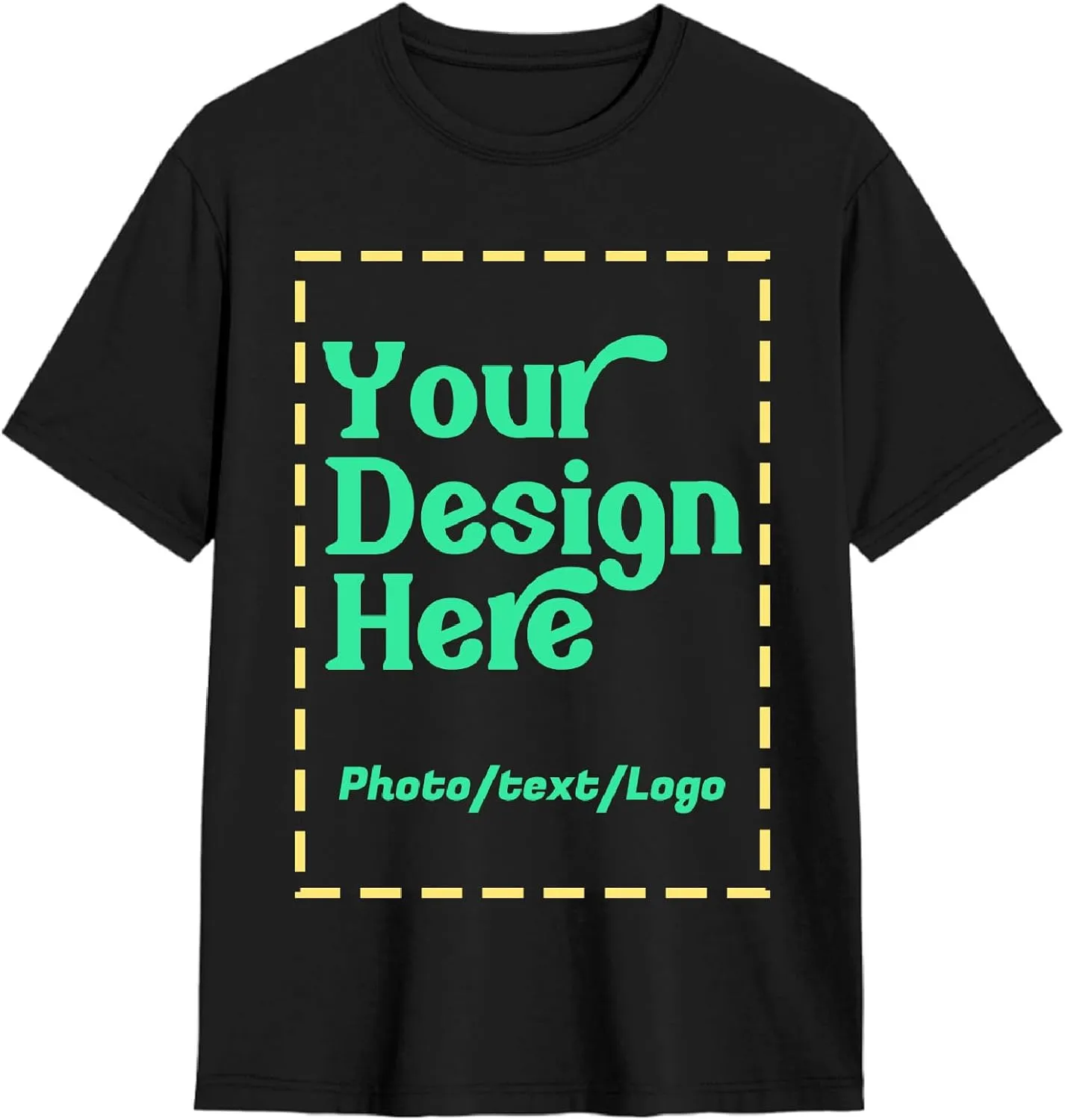 Custom T Shirts with Your Photo Made in USA Unisex Cotton T Shirt Customized Personalized T Shirts for Men and Women