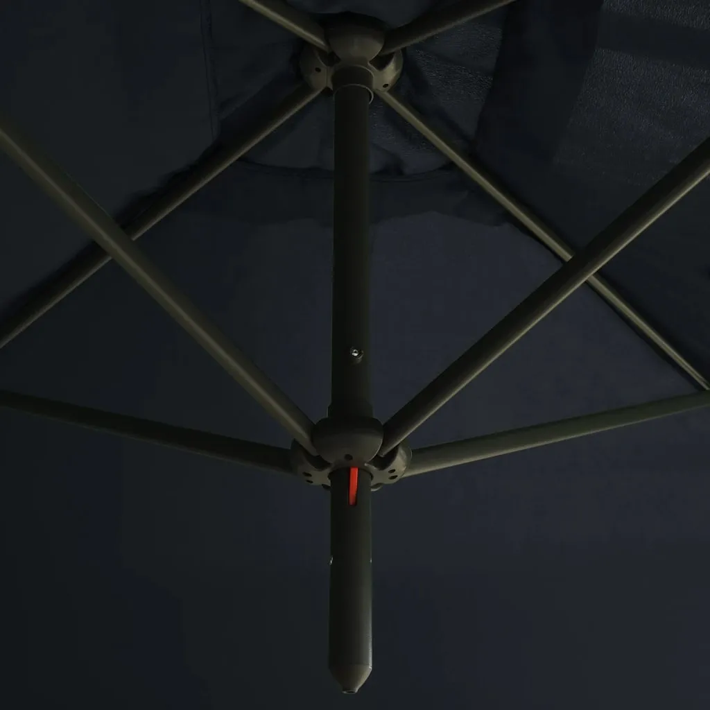 Double Parasol with Steel Pole Anthracite 600x300 cm
