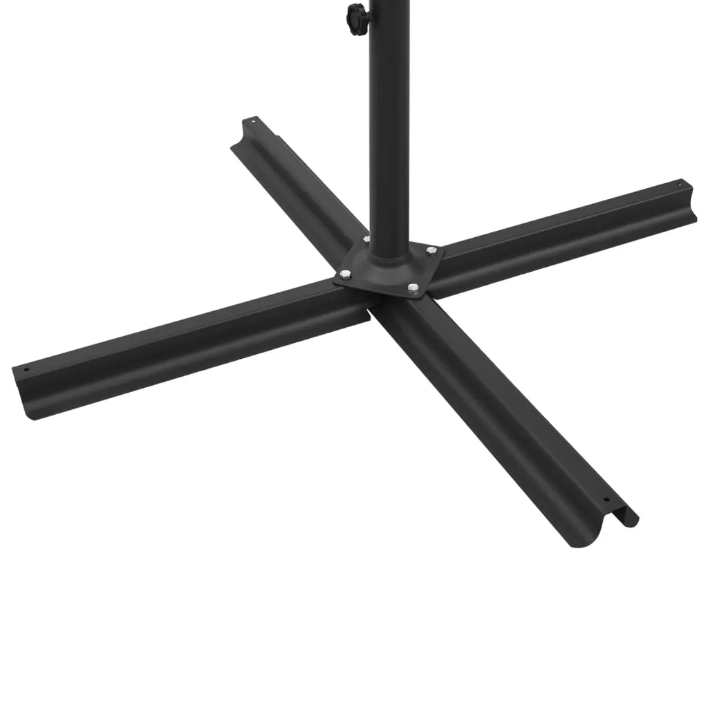 Double Parasol with Steel Pole Anthracite 600x300 cm