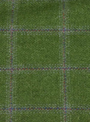 Green Clapdale Traceable Wool Tweed Cloth, per metre