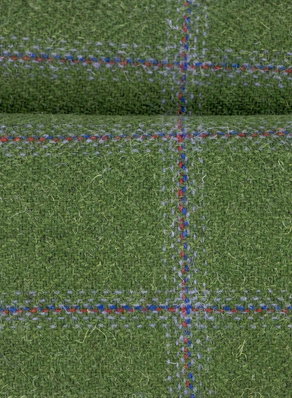 Green Clapdale Traceable Wool Tweed Cloth, per metre