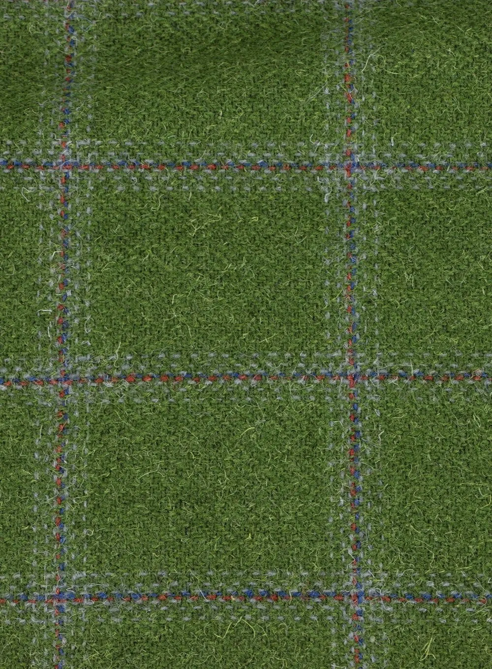 Green Clapdale Traceable Wool Tweed Cloth, per metre