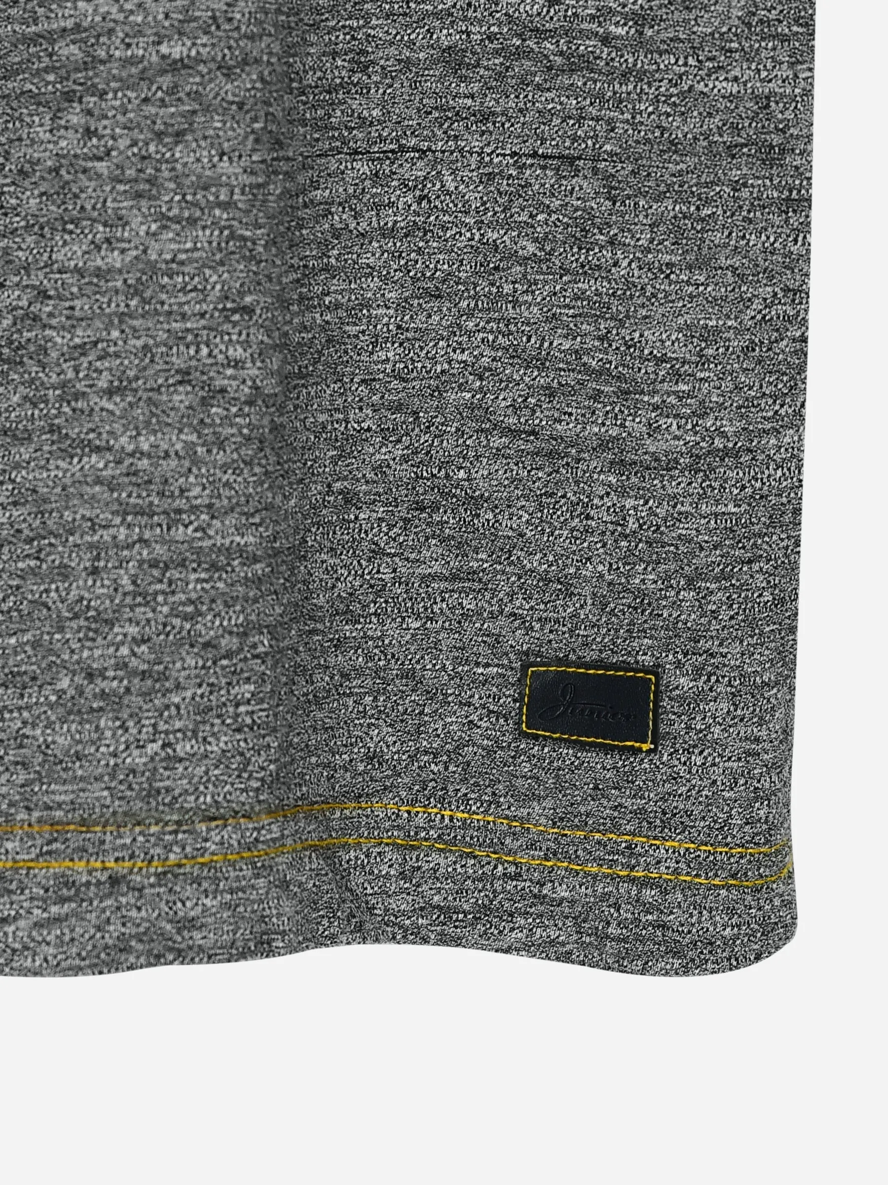 Grey Short Sleeves Marl Casual T-Shirt