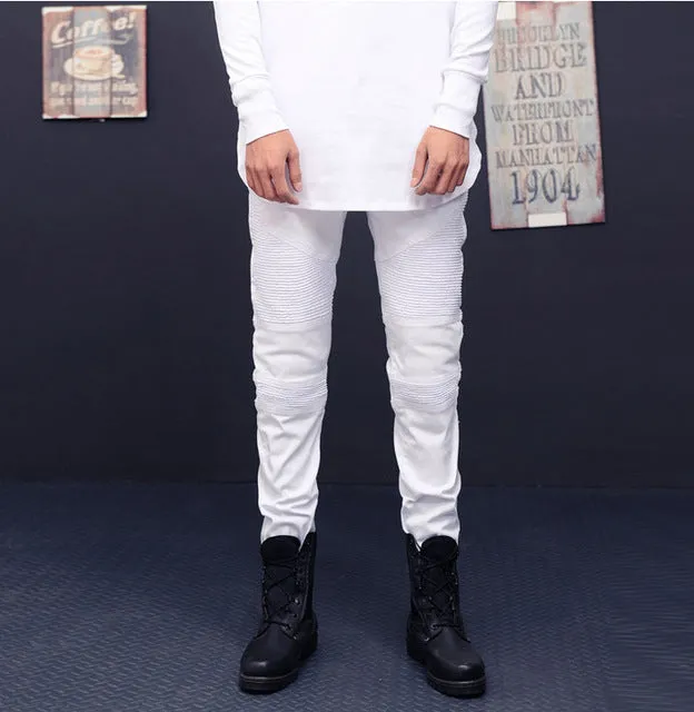 Hi-Street Ripped Slim Fit Biker Jeans