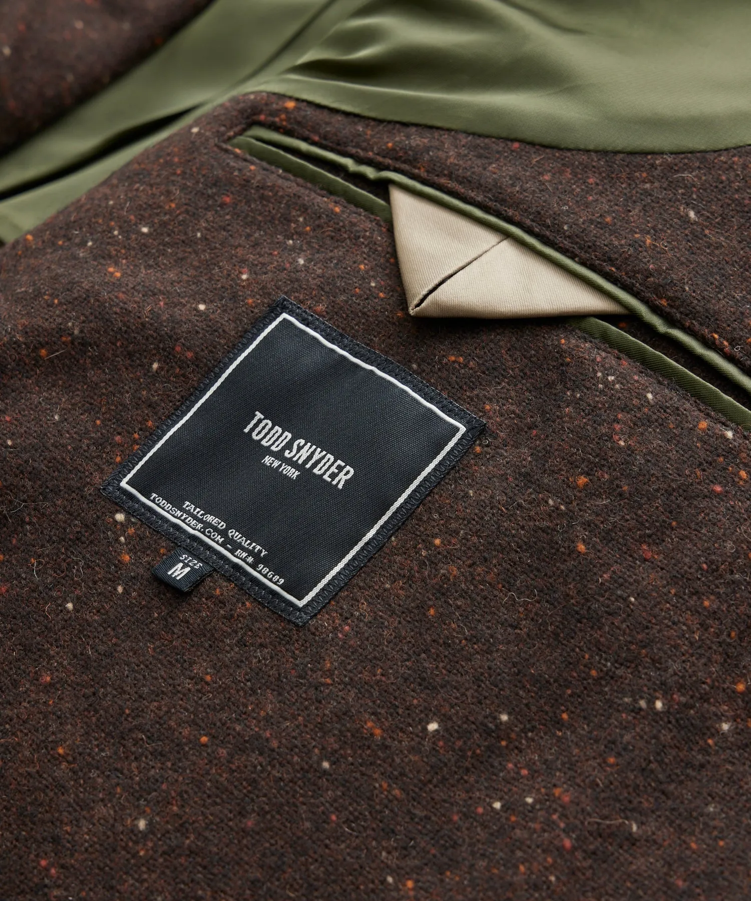 Italian Donegal Wool Balmacaan in Brown
