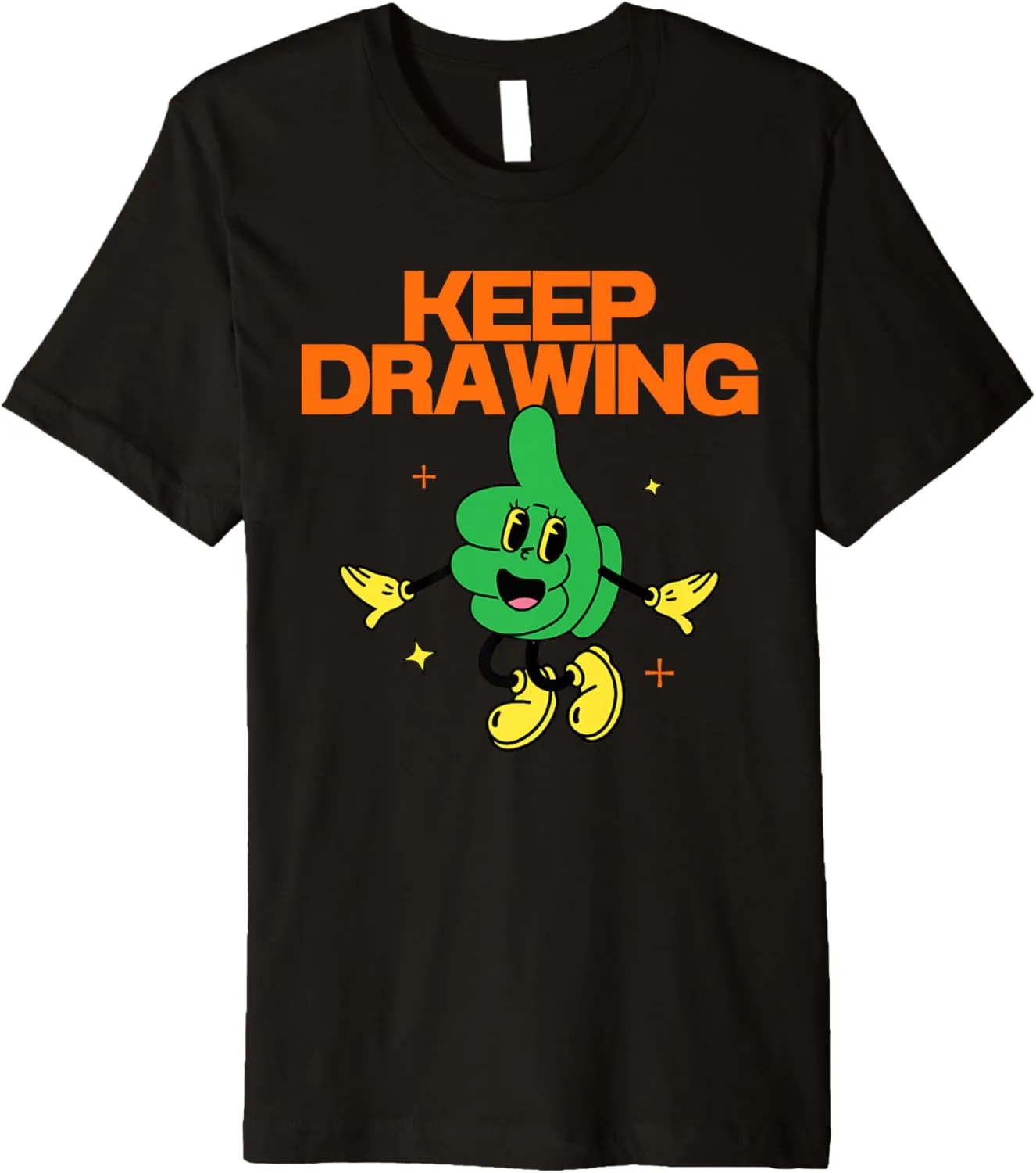 Keep Drawing Motivational Thumbs Up Sketch Artist Premium T-Shirt