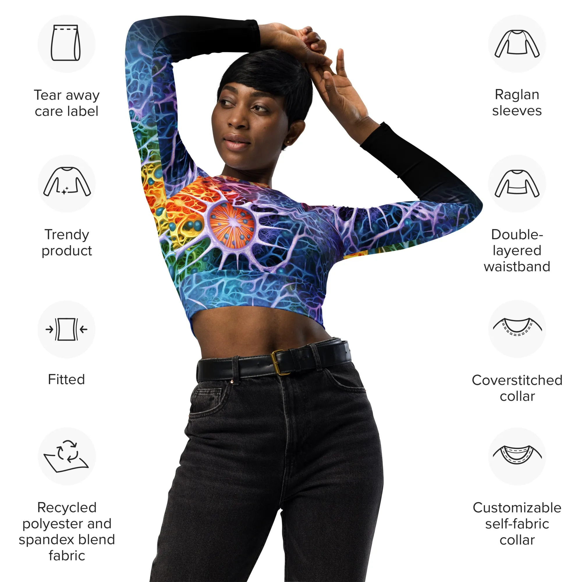 Long-Sleeve Crop Top Cytoskeleton
