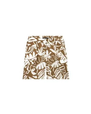Luisa Cerano Leaf Print Cargo Shorts