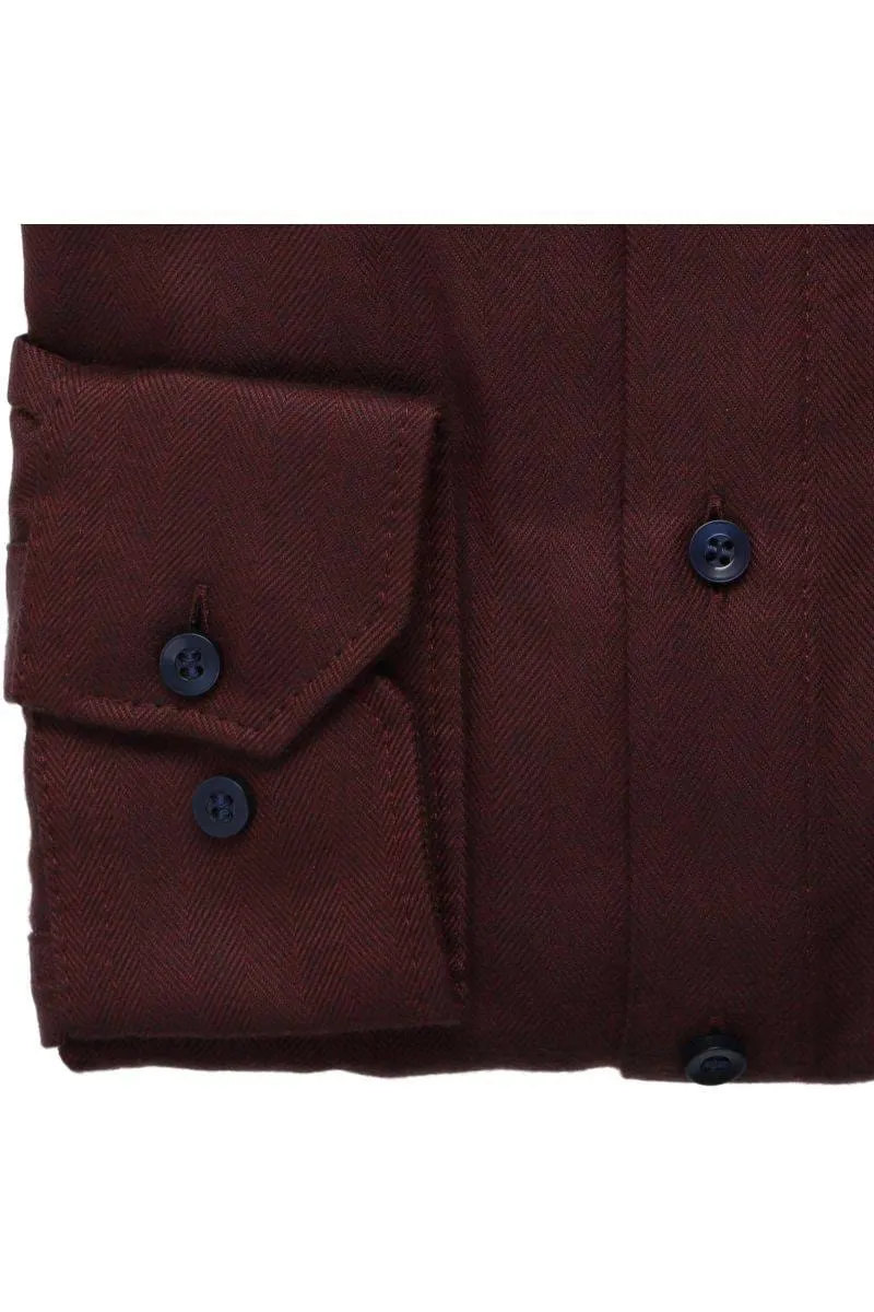 MarVelis - Casual Shirt, Burgundy