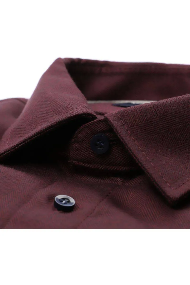 MarVelis - Casual Shirt, Burgundy