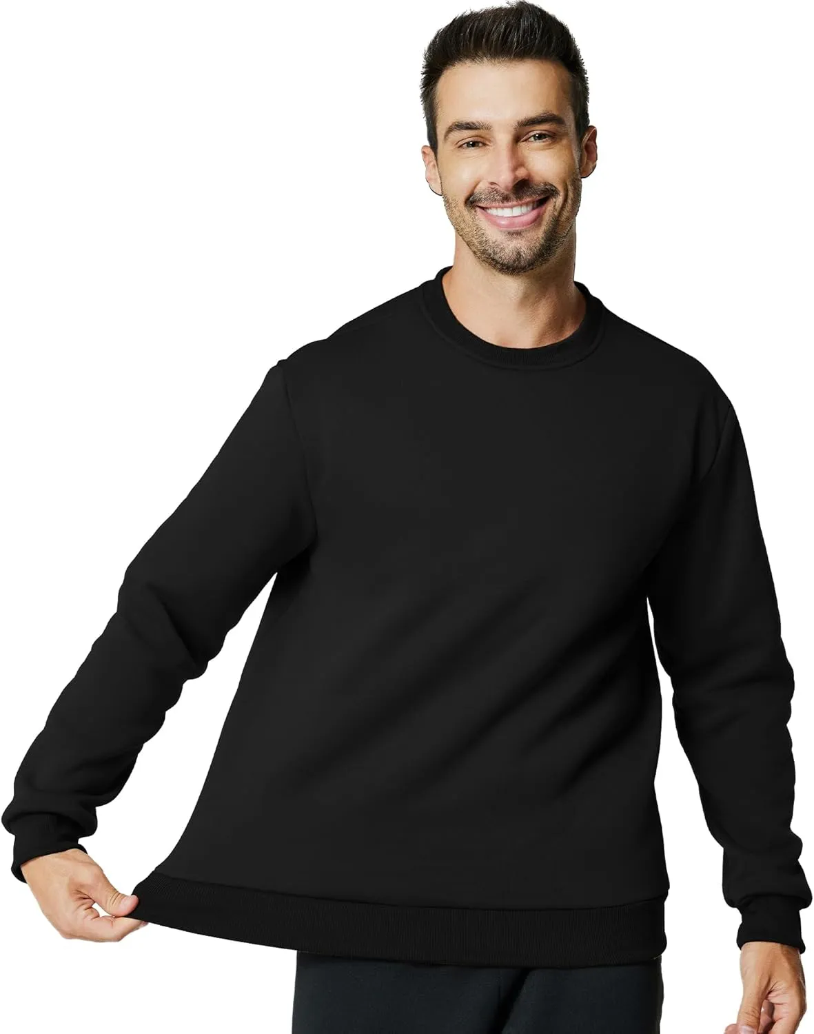 Men's Crewneck Sweatshirt Casual Long Sleeve Sweat Shirts Athletic Fleece Basic Pullover Shirts