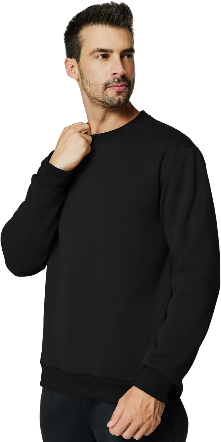 Men's Crewneck Sweatshirt Casual Long Sleeve Sweat Shirts Athletic Fleece Basic Pullover Shirts