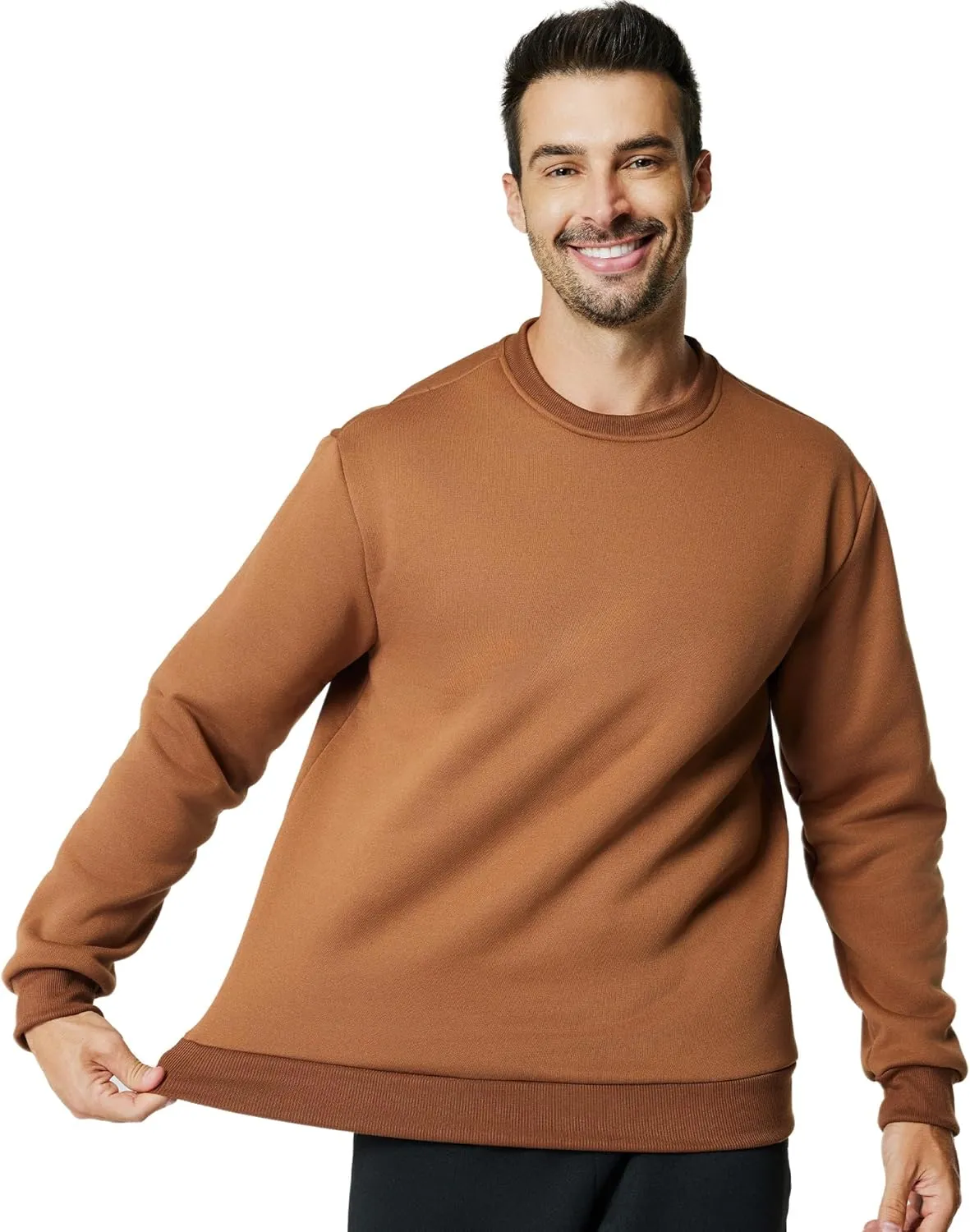 Men's Crewneck Sweatshirt Casual Long Sleeve Sweat Shirts Athletic Fleece Basic Pullover Shirts