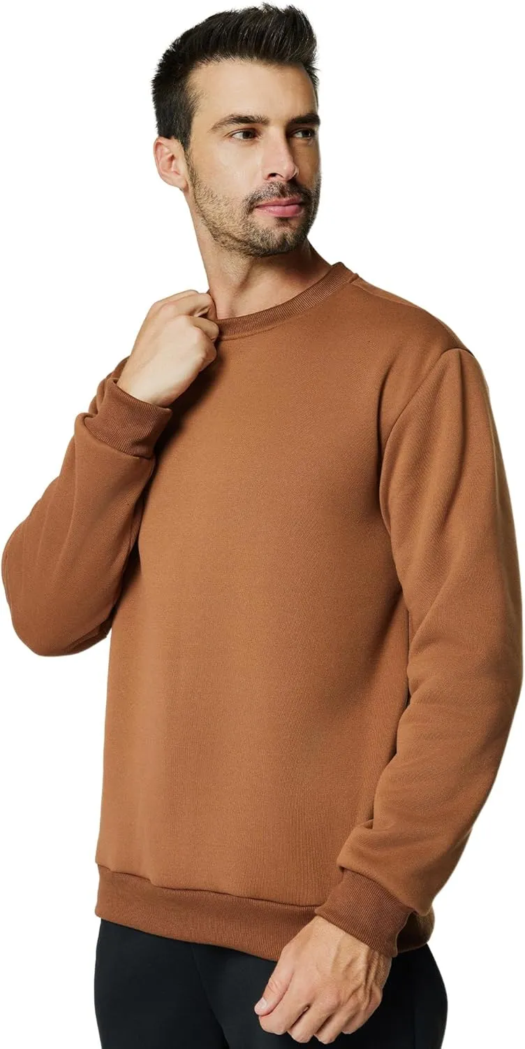 Men's Crewneck Sweatshirt Casual Long Sleeve Sweat Shirts Athletic Fleece Basic Pullover Shirts