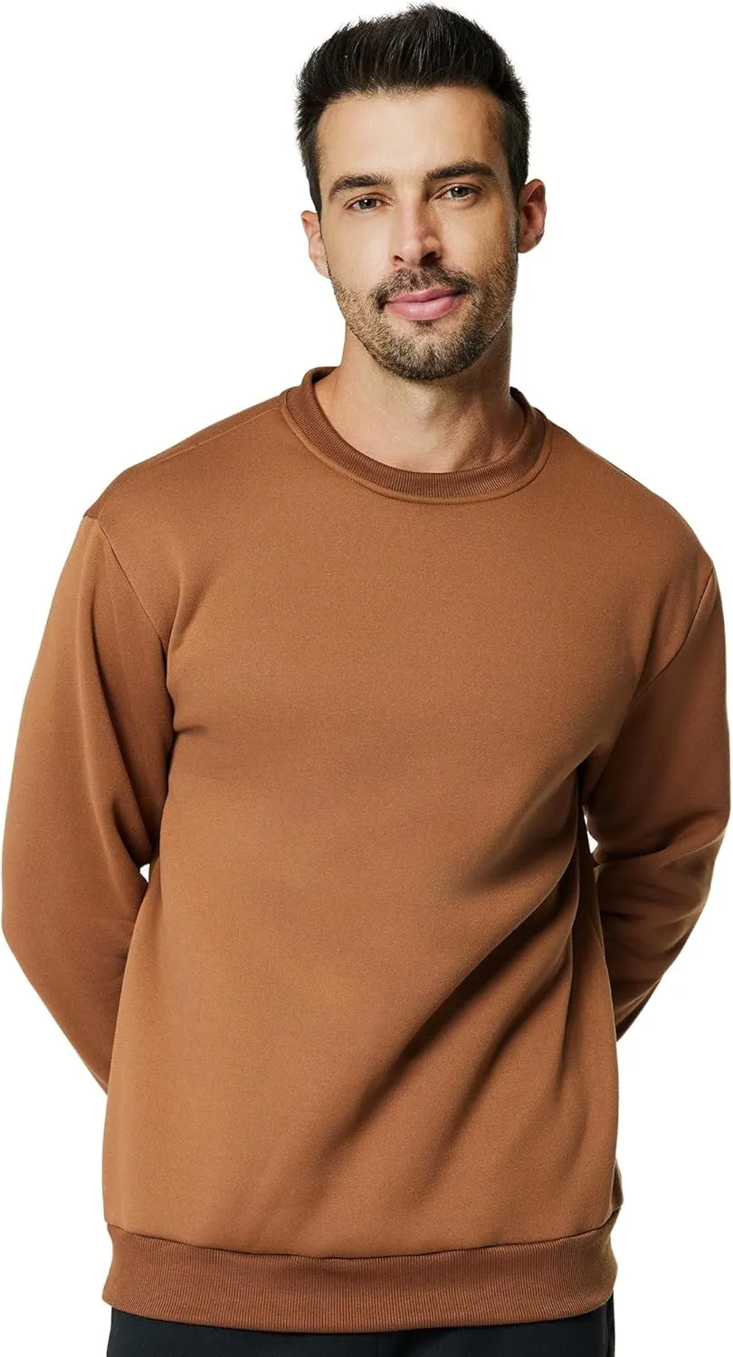 Men's Crewneck Sweatshirt Casual Long Sleeve Sweat Shirts Athletic Fleece Basic Pullover Shirts