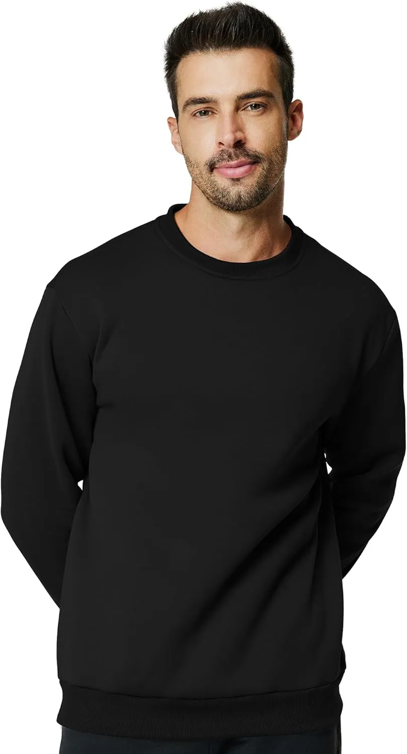 Men's Crewneck Sweatshirt Casual Long Sleeve Sweat Shirts Athletic Fleece Basic Pullover Shirts