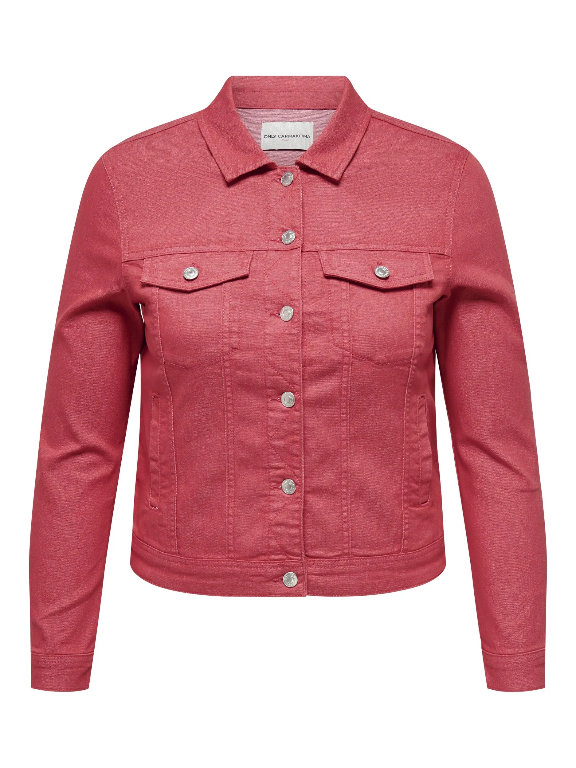 Only Carmakoma Denim Jacket in Red