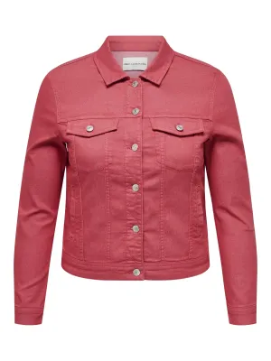 Only Carmakoma Denim Jacket in Red