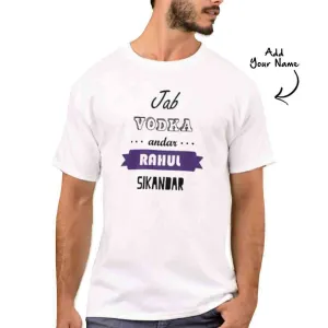 Personalized   Men's T-Shirt Poly Cotton Tees  - Vodka