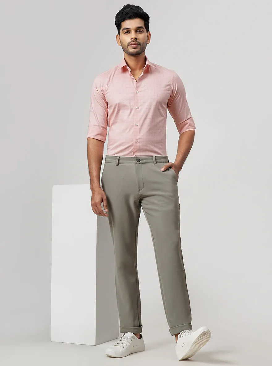 Pink Checked Slim Fit Formal Shirt | JadeBlue