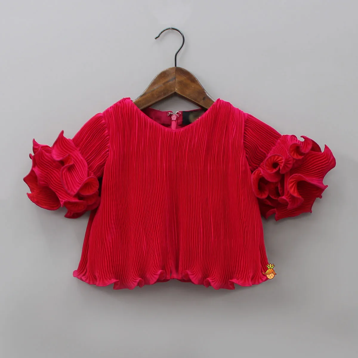 Pre Order: Stylish Pleated Top And Pant