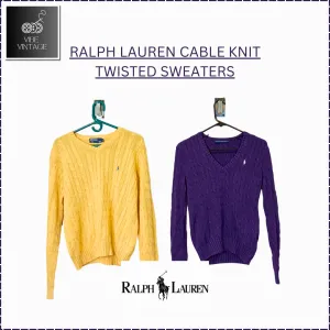 RALPH LAUREN CABLE KNIT TWISTED SWEATERS - 30 PCS (BUNDLE 3)