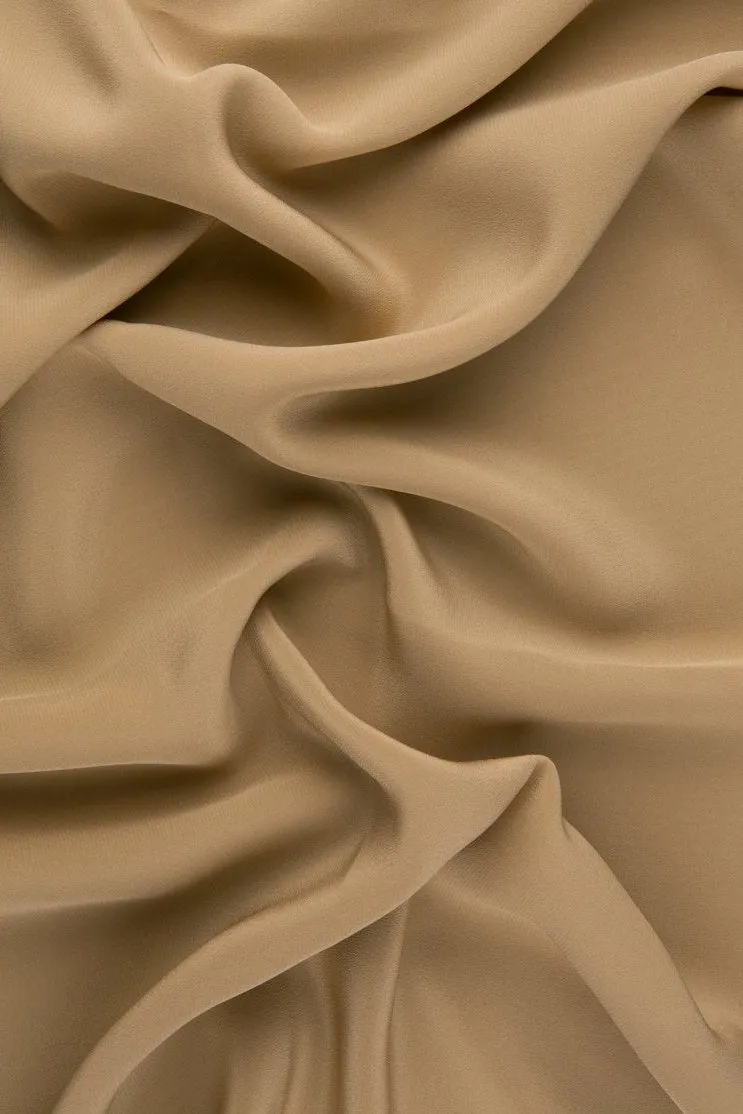 Sand Silk Crepe de Chine Fabric
