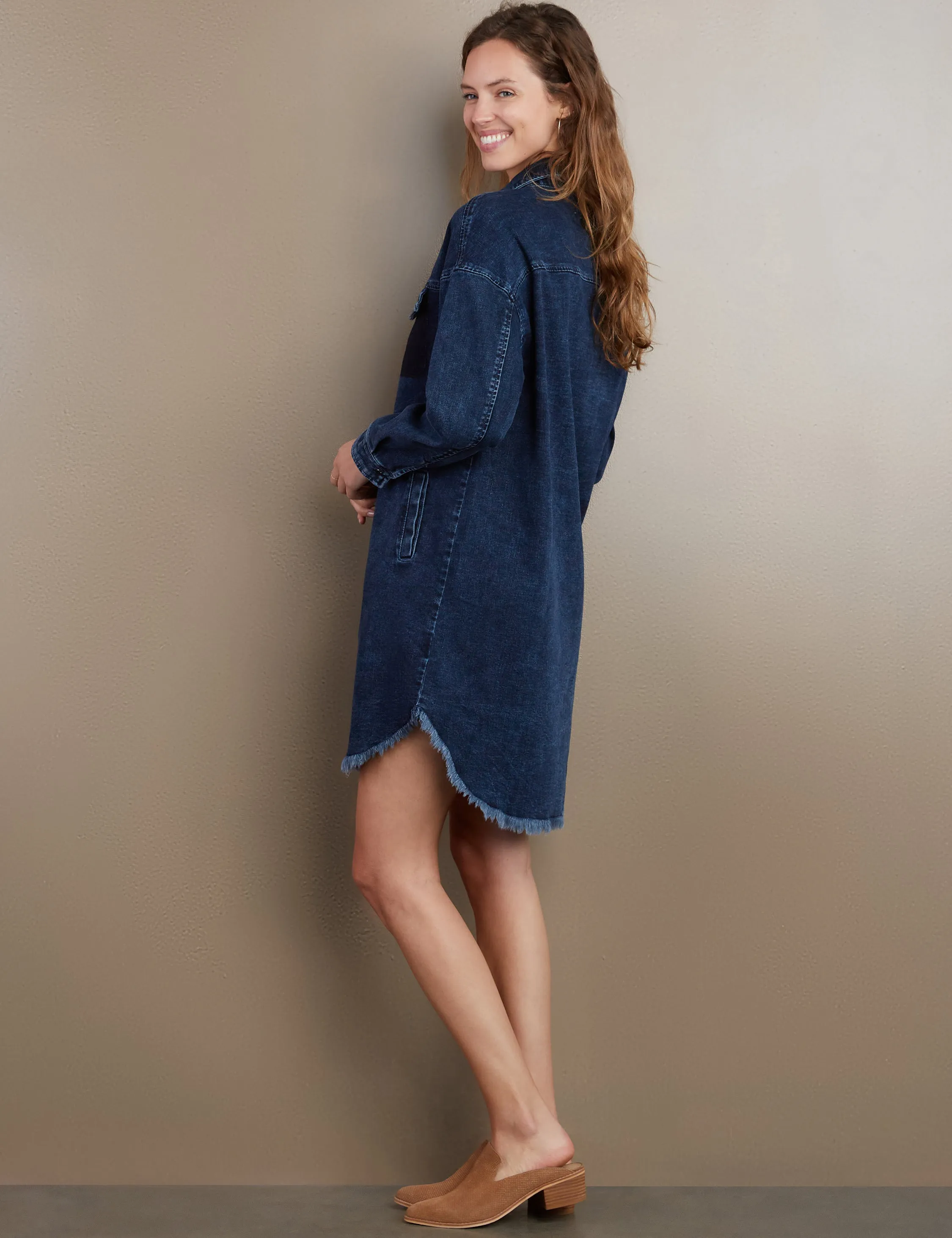 Short Denim Shirtdress
