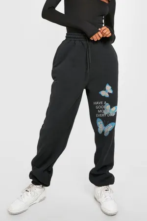 Simply Love Full Size Drawstring HAVE A GOOD MOOD EVERY DAY Graphic Long Sweatpants
