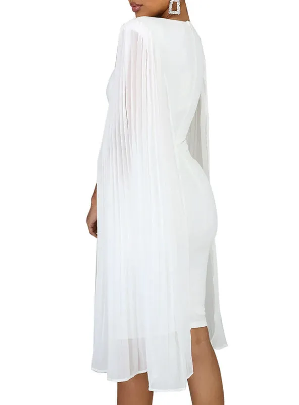 Solid Sashes Diamonds Party Elegant Vintage Woman Dress