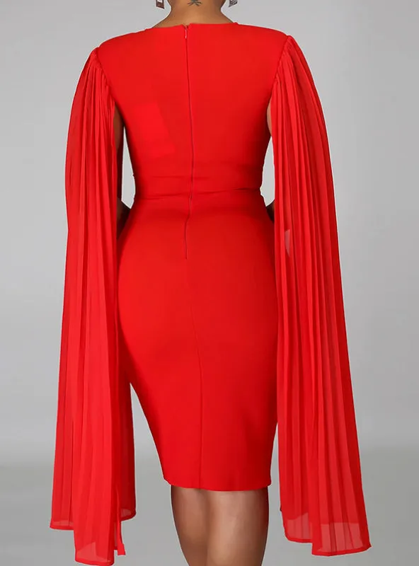 Solid Sashes Diamonds Party Elegant Vintage Woman Dress